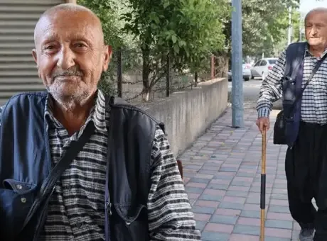 86 yaşındaki Bayram Ersin, her sabah 8 kilometre yürüyerek sağlığını koruyor